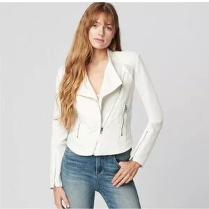 BLANK NYC So Icy White Stretchy Jacket with Mesh Accents Size medium